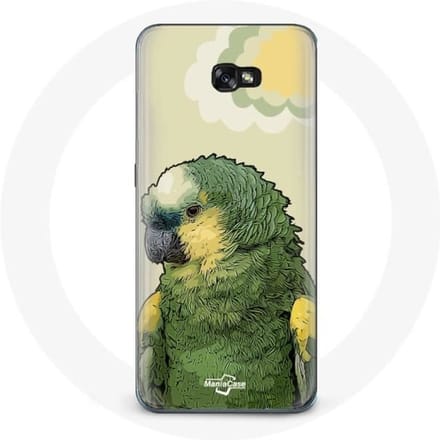 Coque - Amazone - Galaxy A3 2016 - Souple - Vert - Perroquets vert