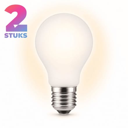 2x Peertje Spaarlamp E27 - 15W - Warm Wit Licht (2700K) - 820 lm - 6 jaar - Niet Dimbaar - A60 (Grote peer)