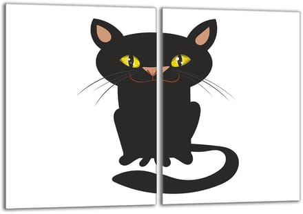 TMK ArtDeko - Beschermplaat - Glasplaat - 40x52 cm - Motief: Kat