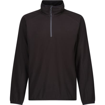 Regatta Heren Navigate Half Zip Fleece (Zwart/Seal Grijs)