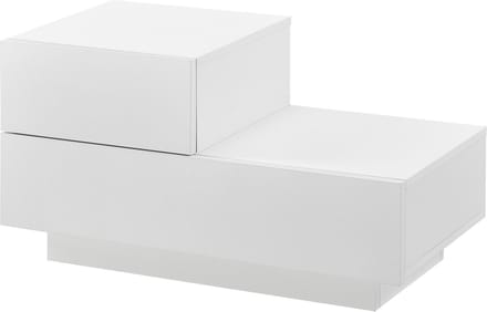Nachtkastje Sebokeng links met lades 38x70x35 wit mat