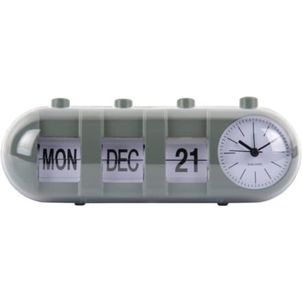 Karlsson wekker retro tube calendar flip jungle