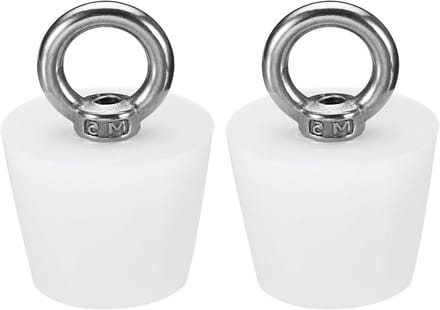 Siliconen Rubber Stop - Badkuipstop Ring - Afvoergat Afsluiten - Conisch Ontwerp - 26 tot 35 mm - Wit