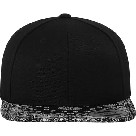 Urban Classics - Bandana black/paisley Snapback Pet - Zwart