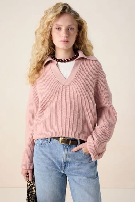Sissy-Boy - Roze trui met V-hals