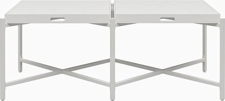 Poly-Salontafel - Dienblad - Wit MDF
