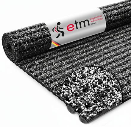 FLOORDIREKT Deurmat - Tegen gladheid - Granulaat gecoat - Grijs - 120 x 200 cm