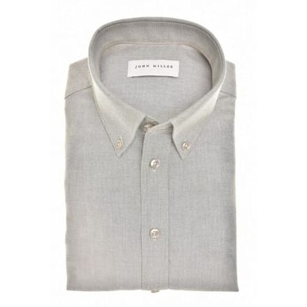 John Miller Overhemd Faux-Uni Button-Down Cotton Oxford Midden Groen / male