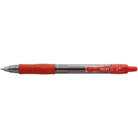 Pilot G-2 – Gel Ink Rode Rollerball pen – Fine Tip
