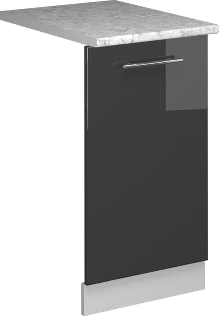 Vicco Fame-Line Vaatwasserfrontpaneel – 45 cm, WB Marmer Antraciet Hoogglans