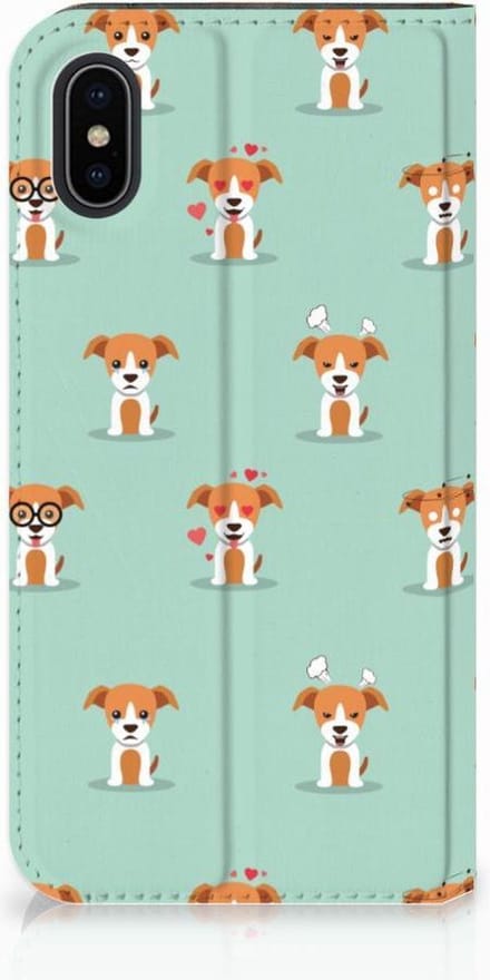 Book Case voor Apple iPhone X | Xs Hoesje maken Pups