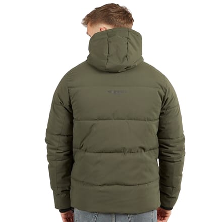 Henleys Heren Systeem Ski Puffer Jacket (Khaki Groen)