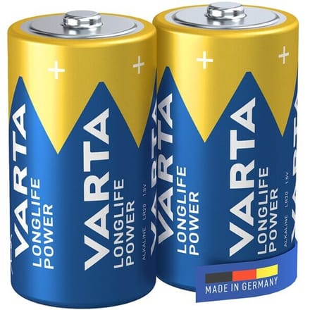 VARTA batterijen Longlife Power, spanning 1,5 V, extra lange levensduur, Baby C, 2 stuks