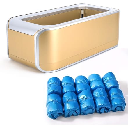Distributeur automatique de couvre-chaussures - Machine de couvre-chaussures avec 200 couvre-chaussures antidérapants jetables 100pcs or