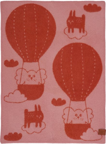 Klippan wiegdeken Balloon pink/rust, 50% recycled wool/50% lambswool