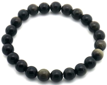 Armband - 8mm - Obsidian Stenen - Elegant en Tijdloos - 19cm