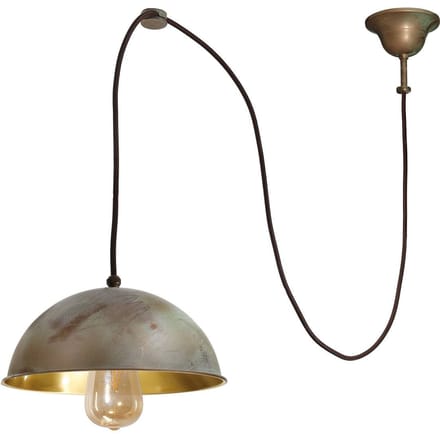 Moretti Luce Hanglamp Circle decentraal 1-lamp messing antiek