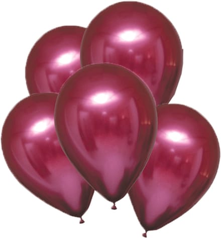Chroom Ballonnen Rood - 10 stuks