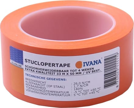Ivana Stucloper Tape Oranje - 50mmx33mtr