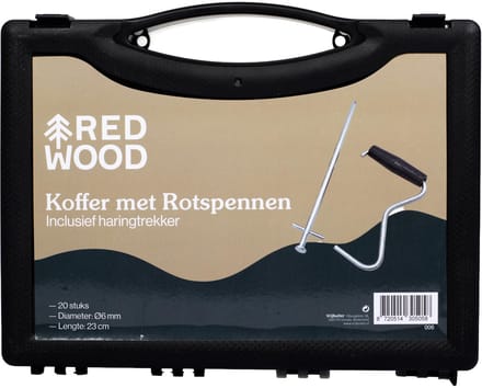 Redwood - Koffer Met Rotspennen (20 St.) En Haringtrekker