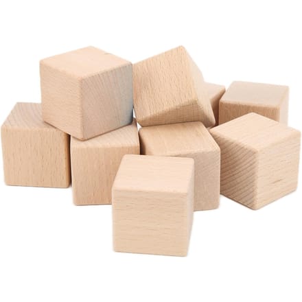 10 Stuks Onbewerkte Houten Blokken 4cm Glad Duurzaam Stevig Uniforme Maat Kleine Houten Kubussen voor Knutselen DIY Woondecoratie beige