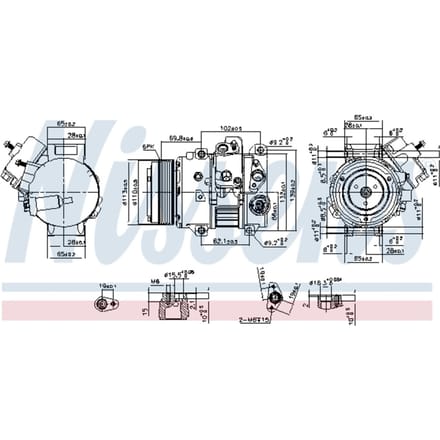 Compressor, airconditioner NISSENS 890631