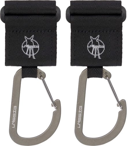 Lassig 2 Stuks Black Carabiner Tassenhaak 1107007000