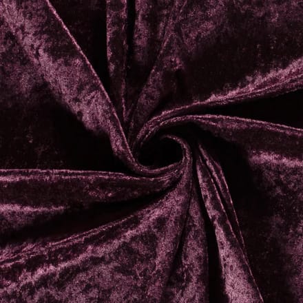 Velour de Panne Uni – Bordeaux Rood – Glimmend & Zacht – 165 g/m² – 147 cm Breed – Per Meter