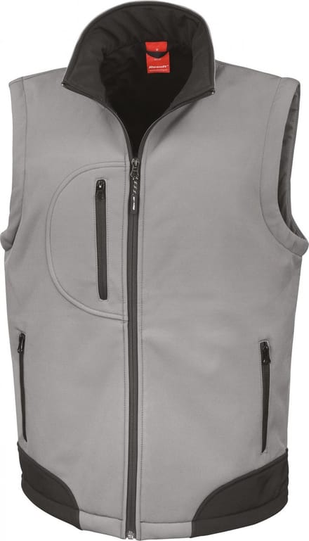 Result Soft Shell Bodywarmer RT123 - Workguard Grey/Black - XL