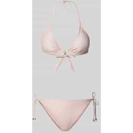 Bikini met gewatteerde cups en zijvetering