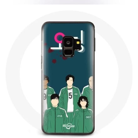 Coque pour Samsung S9 plus Squid Game Affiche personnages Art