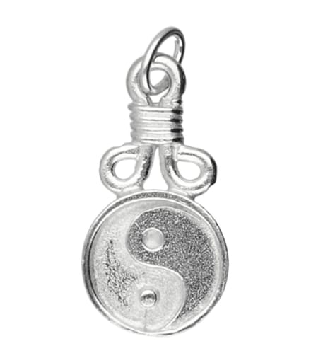 Zilveren Yin Yang kettinghanger