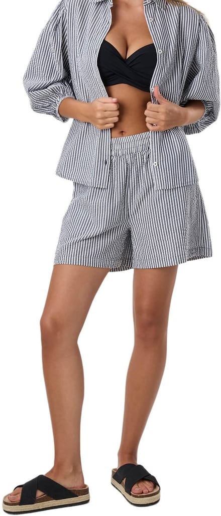 Seaside Marina Seersucker Damesshorts – Maat 42