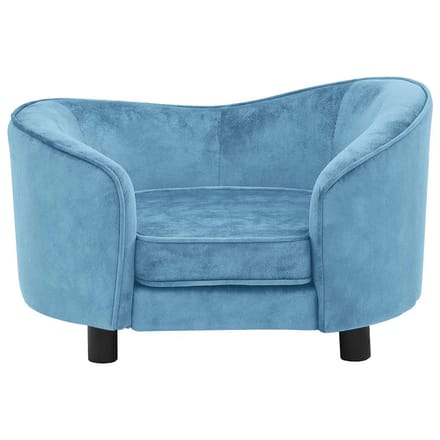vidaXL - Hondenbank - 69x49x40 - cm - pluche - turquoise