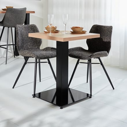 Bistrotafel Robin vierkant melamine rustiek eiken 80 x 80 x 3,8 cm
