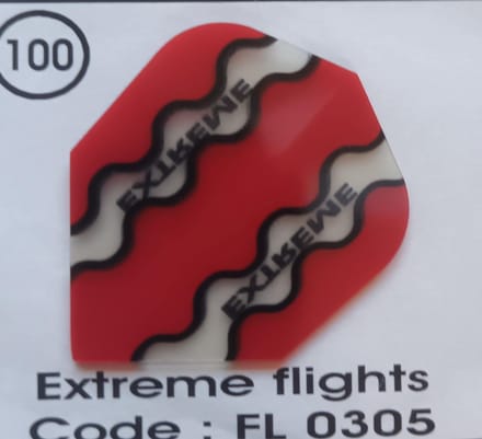 Dart Flights - 10 sets (30 stuks) - 100 micro - Extreme - Rood