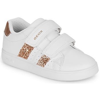 GEOX ECLYPER MEISJES Sneakers - WIT/ROSÉGOUD - Maat 24