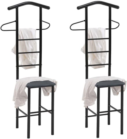 Kledingrek JIVO, set van 2 - Zwart/Zwart