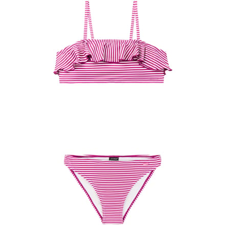 Protest PRTStripes JR - Bikini set Meisjes - Normale pasvorm - Uitneembare vulling - Zwart