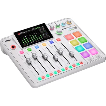RØDE RØDECaster Pro II White – Premium All‑In‑One USB‑Mixer voor Podcasting, Streaming & Content Creatie