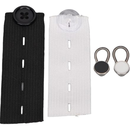 Set van 20 verlengknopen met 10 elastische tailleverlengknopen en 10 kraagverlengknopen voor white