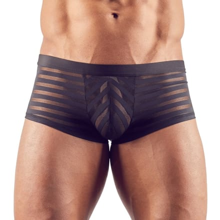 Zwarte semi-transparante herenshort