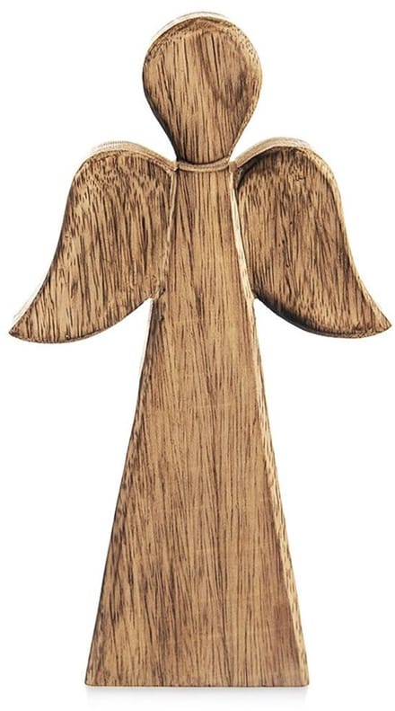 Orion Natural - Decoratief beeldje - Engel - Van hout - 24 cm