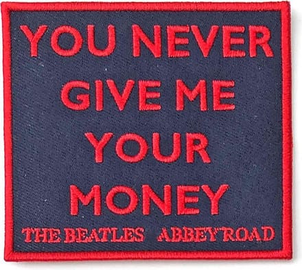 The Beatles - Your Never Give Me Your Money Patch - Zwart/Rood