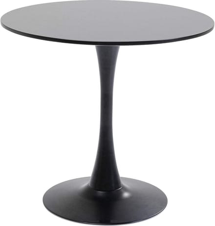 Ronde Eettafel Zwart Ø 80 cm - Compact en Modern Keukentafel