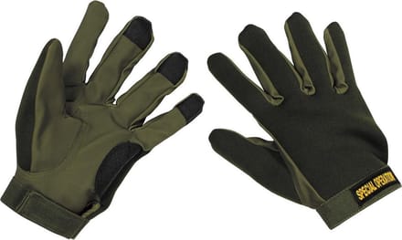 Neopreen Vingerhandschoenen, olijf/legergroen, MAAT XL