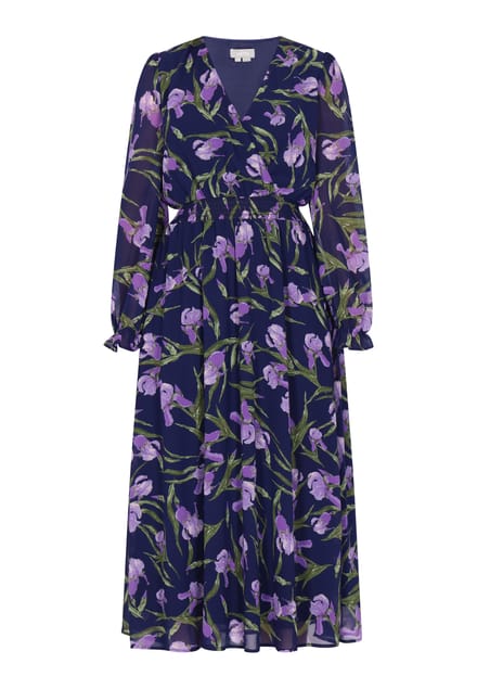 usha Jurk Dames Blauw Veelkleurig