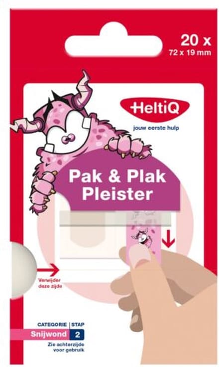 x8 HeltiQ Pak & Plak Pleister Roze
