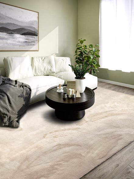 Flycarpets Villeroy & Boch - Hoogpolig vloerkleed Leon - Creme 120 x 170 cm