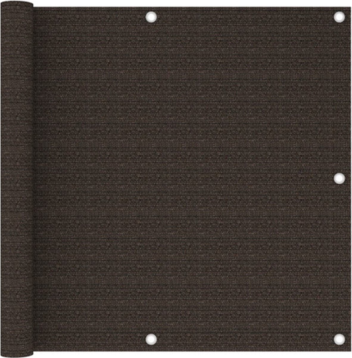 vidaXL - Balkonscherm - 90x400 - cm - HDPE - bruin
